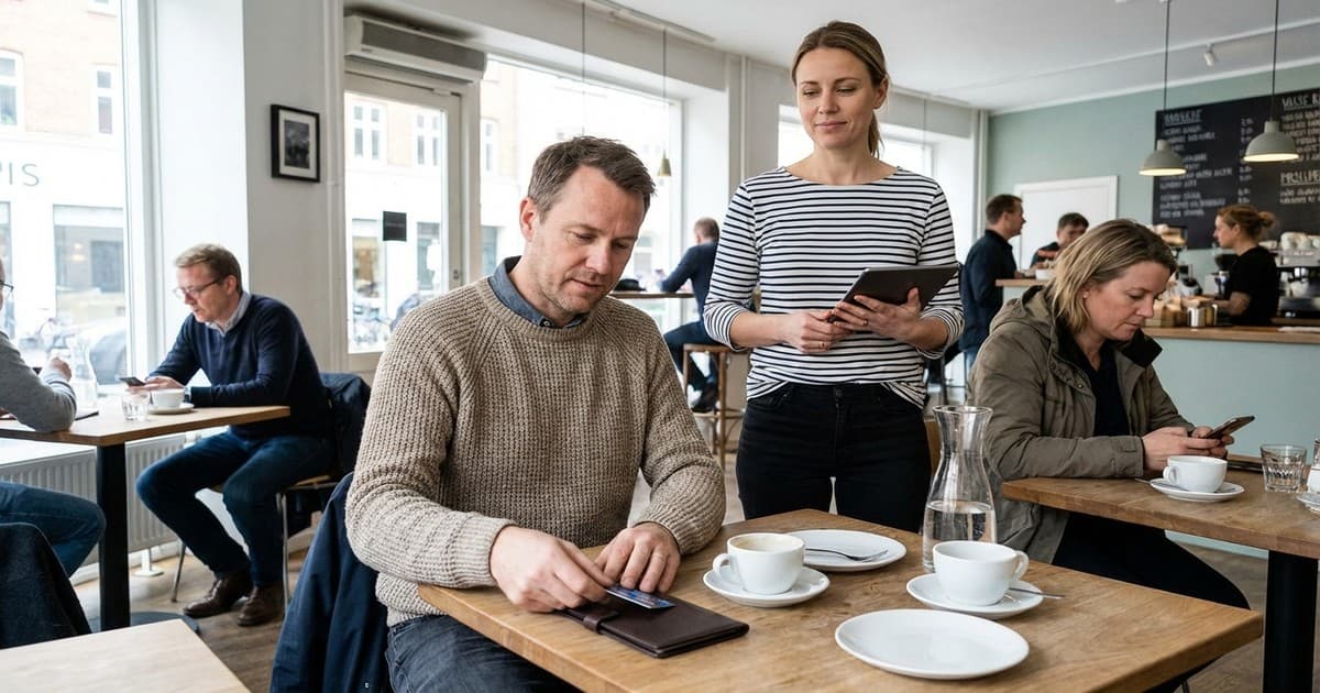 Tipping in Denmark: Paying for service at a cafe